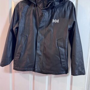Helly Hansen Kids Dark Gray Raincoat- size 10